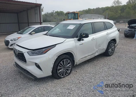 2020 Toyota Highlander Hybrid Platinum z USA, uszkodzony, nr VIN 5TDEBRCH2LS012254